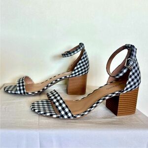 Call It Spring Black and White Checkered Heels